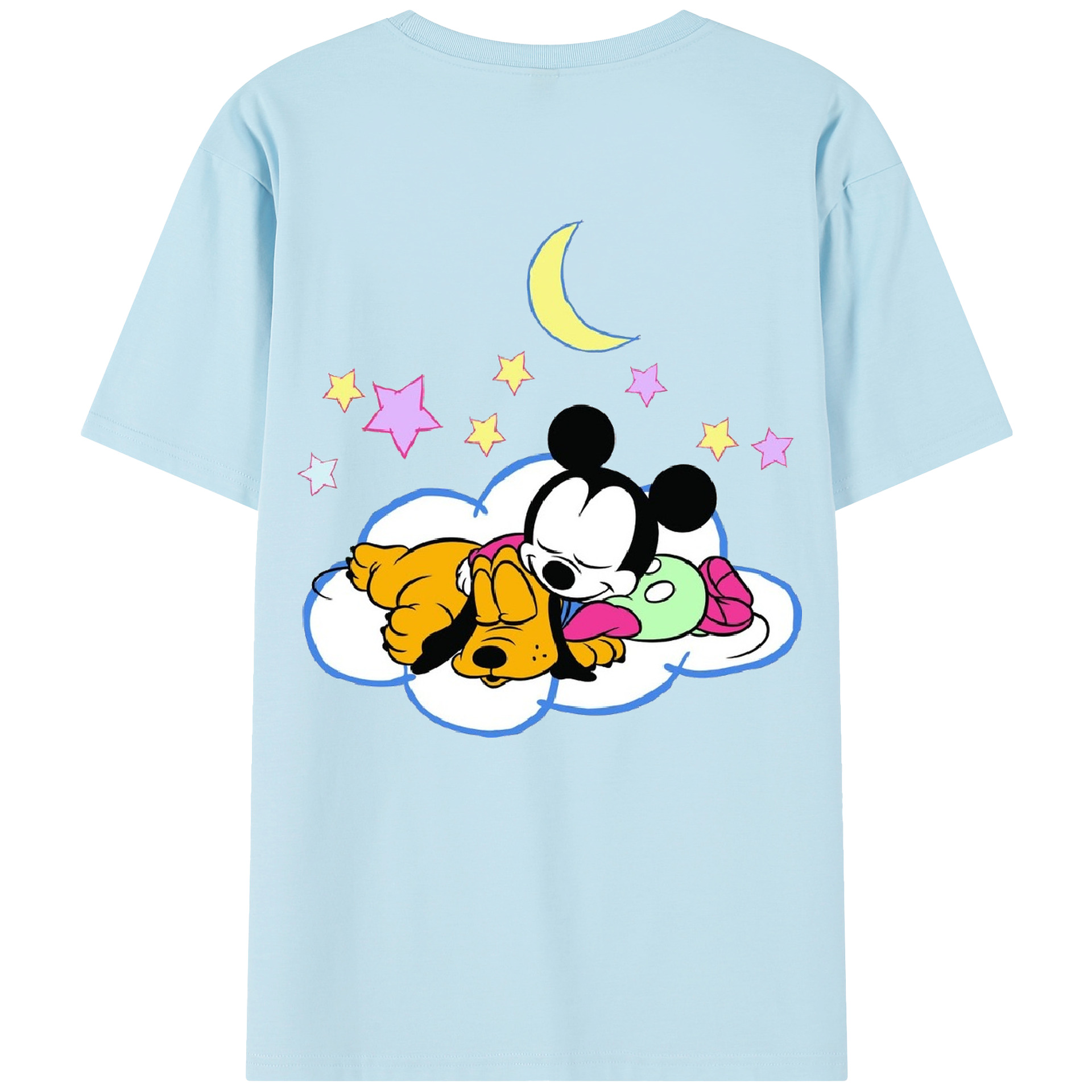 （画像用） ミッキーマウス Mickey Mouse 綿100％半袖Tシャツ（背面プリント）